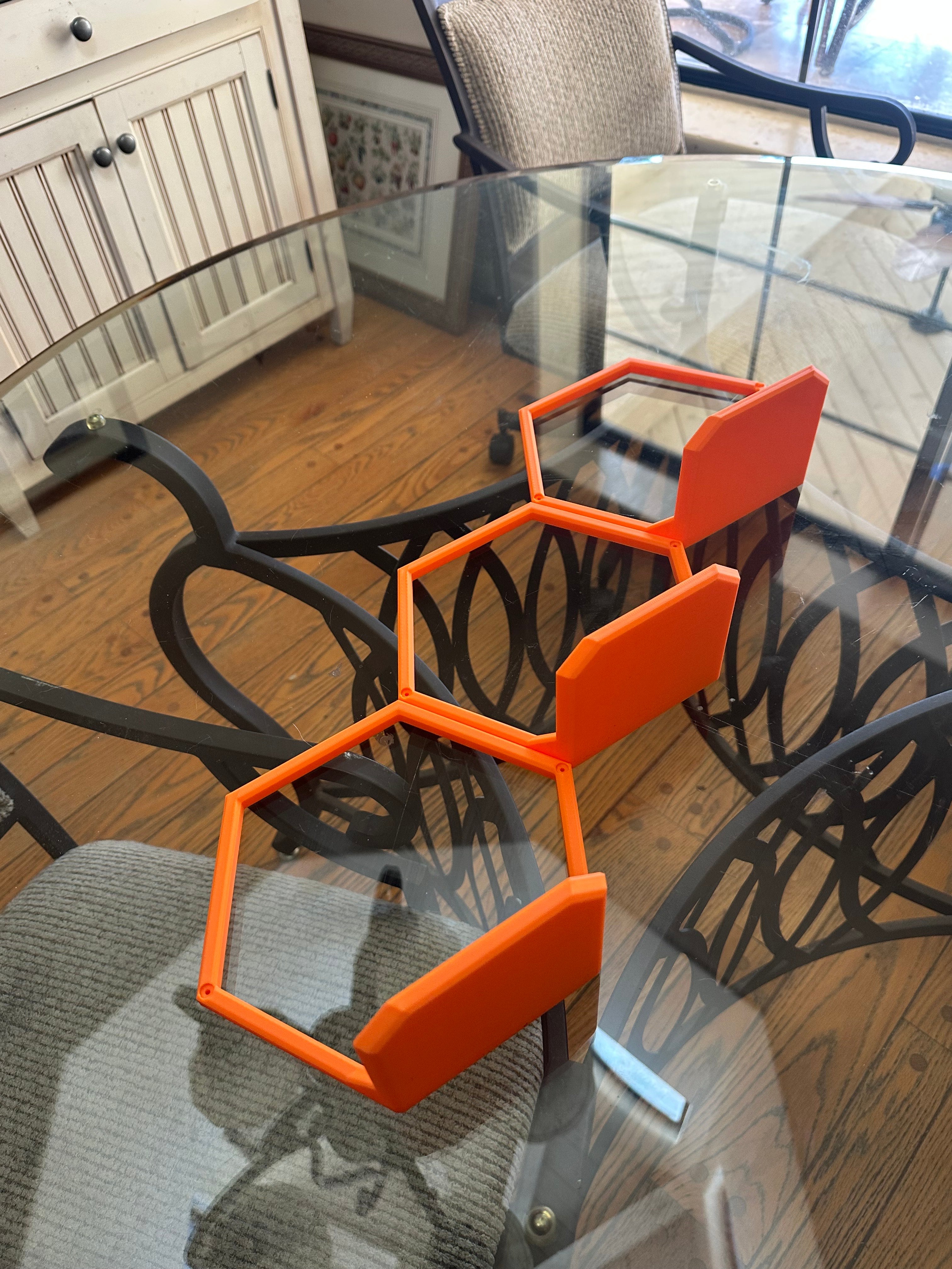 3D Printed Hex Wall Shelf – Stylish Display for Collectibles, Models & Decor