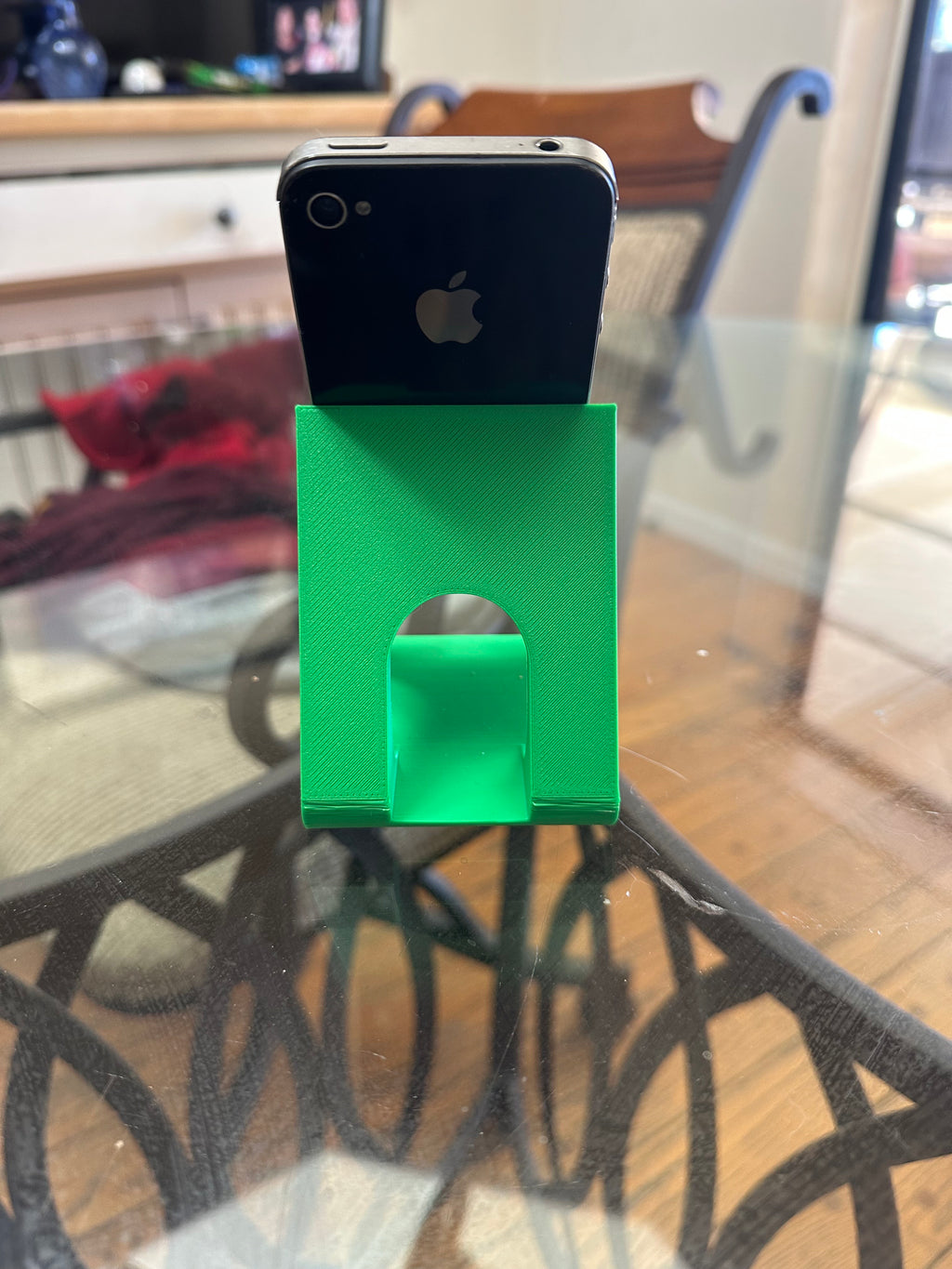 Phone Holder with Cable Pass-Through – Charging Stand for Desk, Nightstand & Office