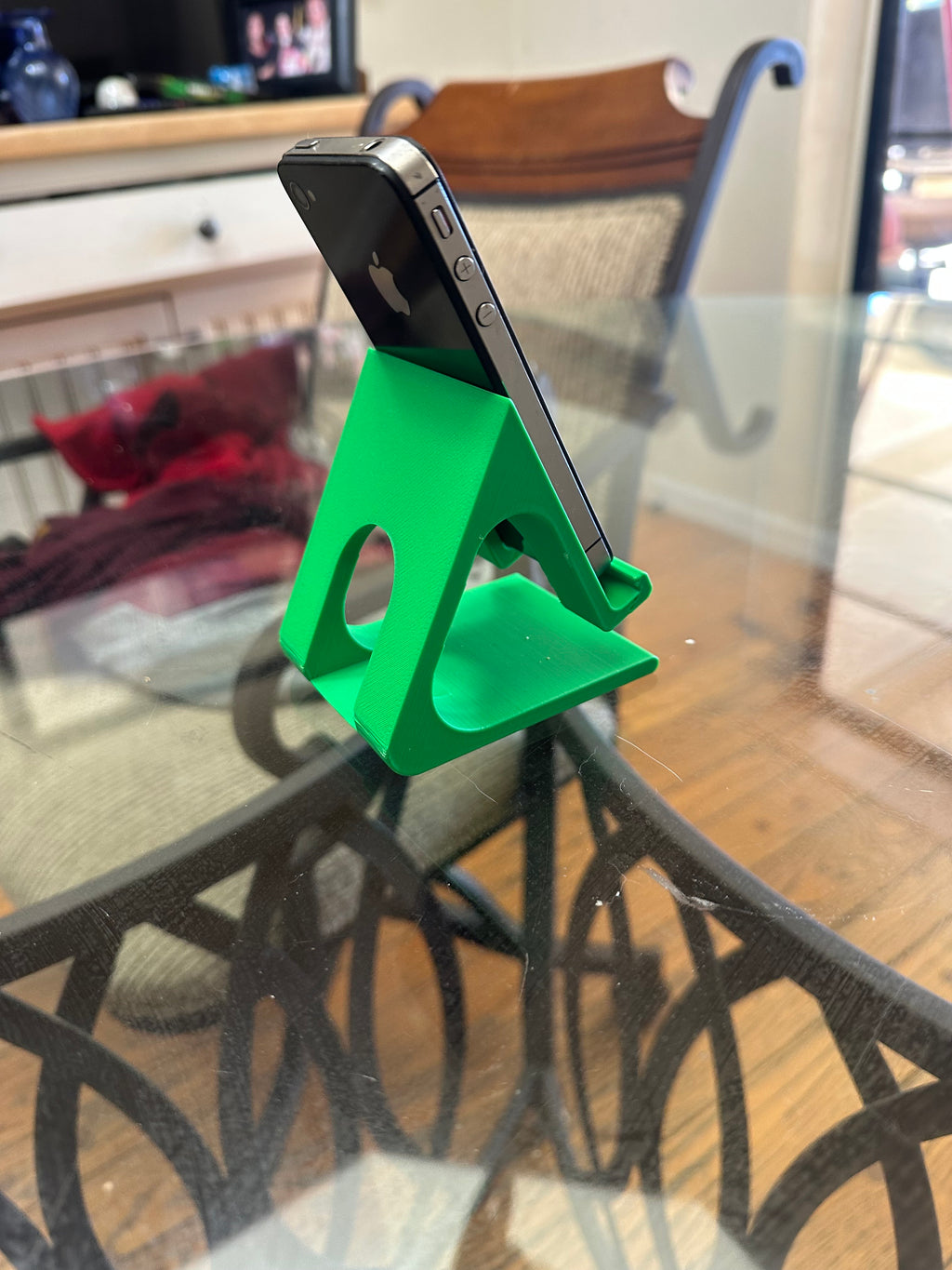 Phone Holder with Cable Pass-Through – Charging Stand for Desk, Nightstand & Office