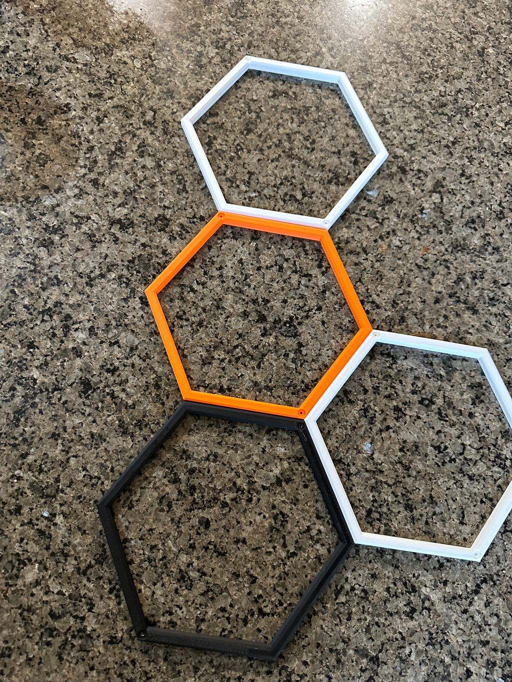 Blank Hexagon Shelf Frame – Open Modular Add-On (No Display Mount / No Shelf Insert)