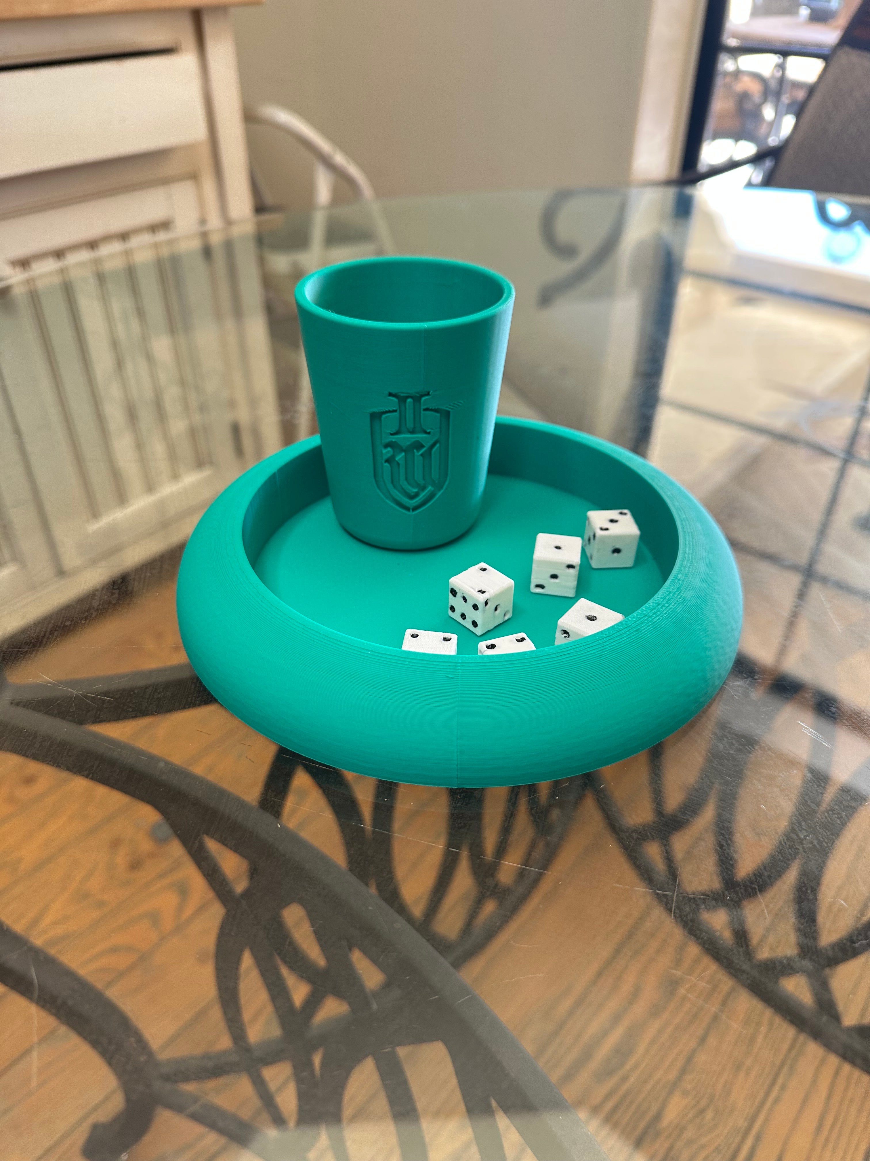 Kingdom Come: Deliverance II–Inspired Farkle Dice Cup & Rolling Tray Set – Medieval Tavern Dice Game